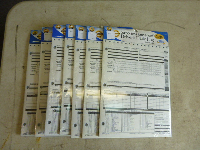lot 84 image: 7 Packs of Road Pro Carbonless Drivers Daily Log