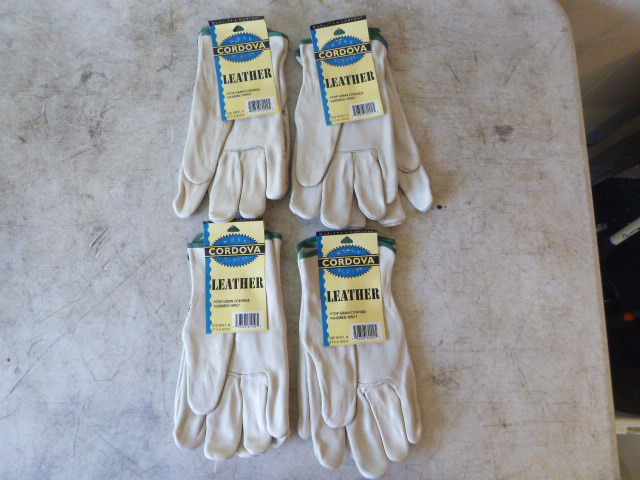 lot 110 image: 4 Pair Cordova Leather Gloves