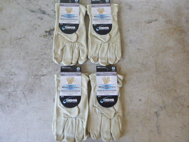 lot 112 image: 4 Pair Cordova Preminum Grain Pigskin Gloves