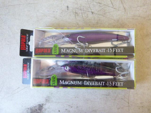 lot 162 image: 2 Rapala X-Raps Magnum Divebaits
