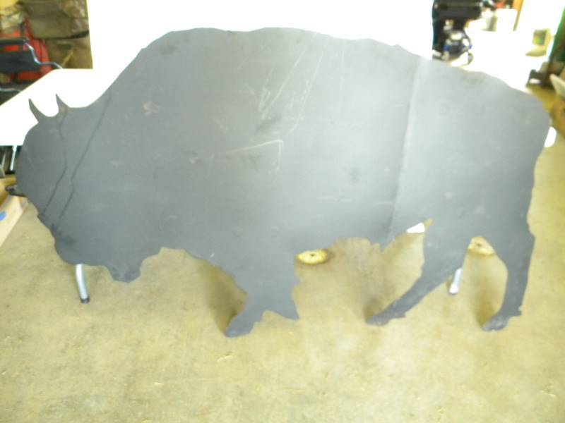 lot 42 image: Metal Buffalo Yard Decoration  Yard Art
