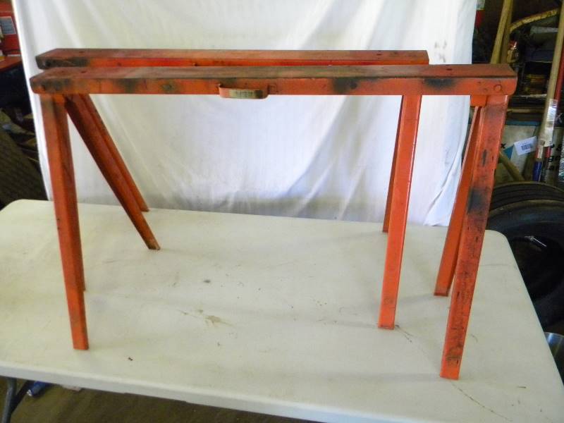 lot 327 image: Metal Set of Saw Horses