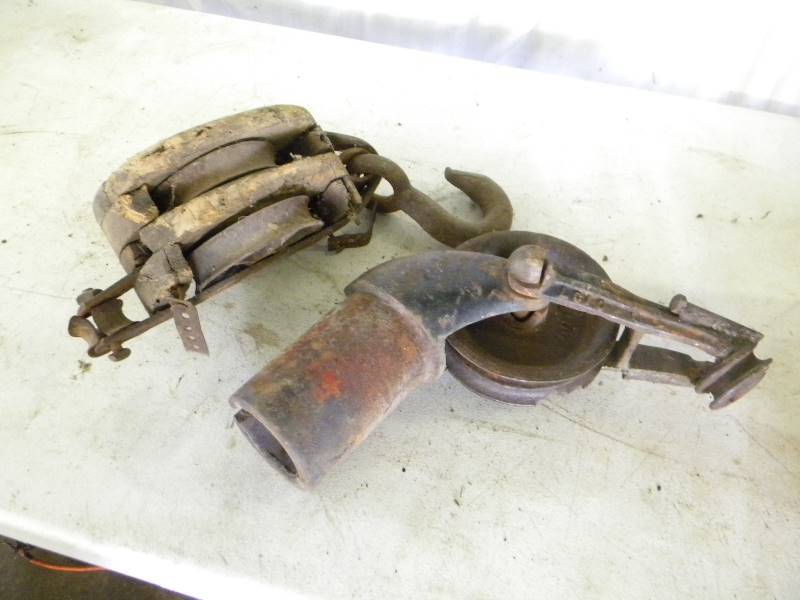 lot 217 image: Vintage Block and Tackle Lot