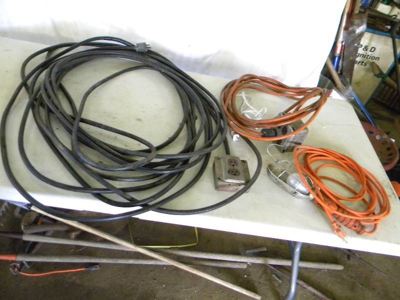 lot 207 image: Extension Cords and Trouble Light Lot