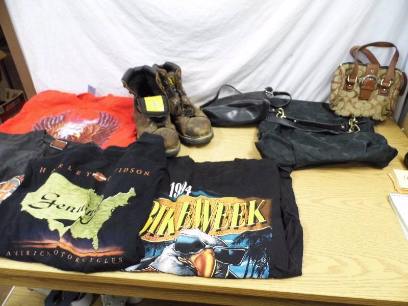 Purses - Cat Boots - Harley Davidson Shirts