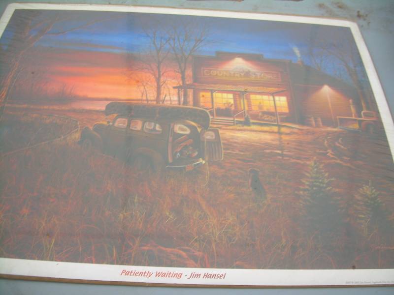 lot 51 image: OIL PAINTING AND JIM HENSEL PRINT