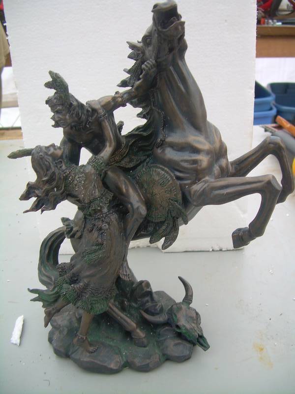 lot 64 image: LIBERTY BRONZ LIBERTY TO THE RESCUE STATUE