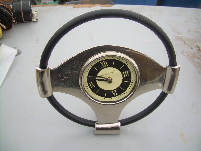 lot 74 image: WILLIAMS AND SMITH STEERING WHEEL CLOCK