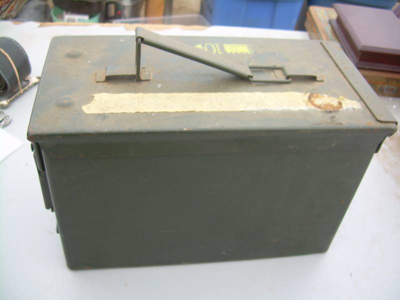 lot 79 image: COLLECTIBLE METAL AMMO BOX