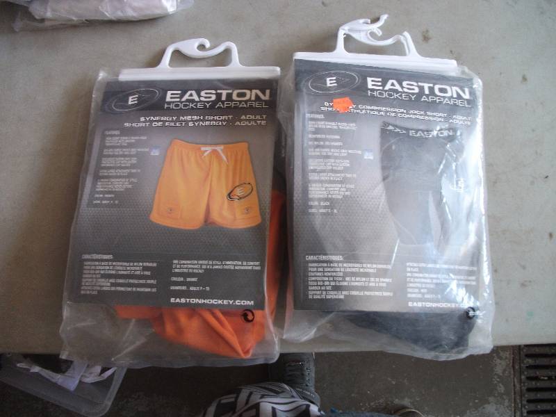 2-Easton Compression Jock Shorts 1-Orange1-Black Size Small