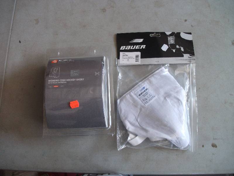 Bauer Womens Size Large Pelvic Protector & Size XL Hockey Shorts
