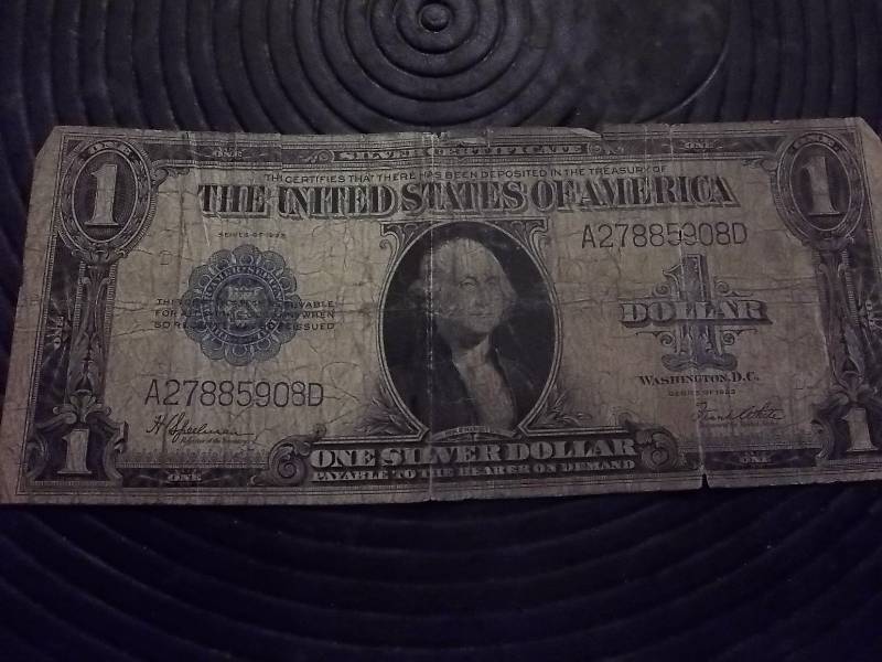 US One Dollar Silver Certificate Series 1923 (Horse Blanket) Large Bill