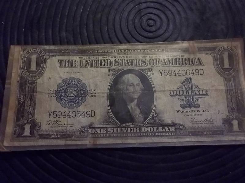 US One Dollar Silver Certificate Series 1923 (Horse Blanket) Large Bill