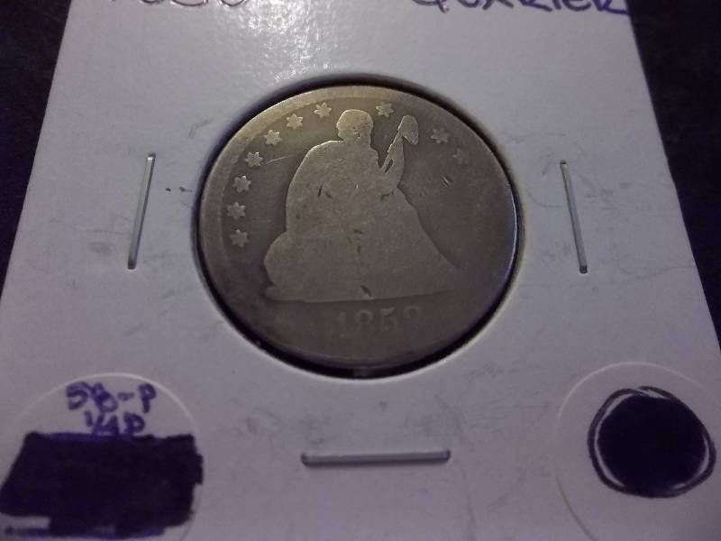 1858 Seated Liberty Quarter