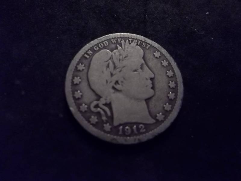 1912 S Barber Quarter (In VF $95.00)