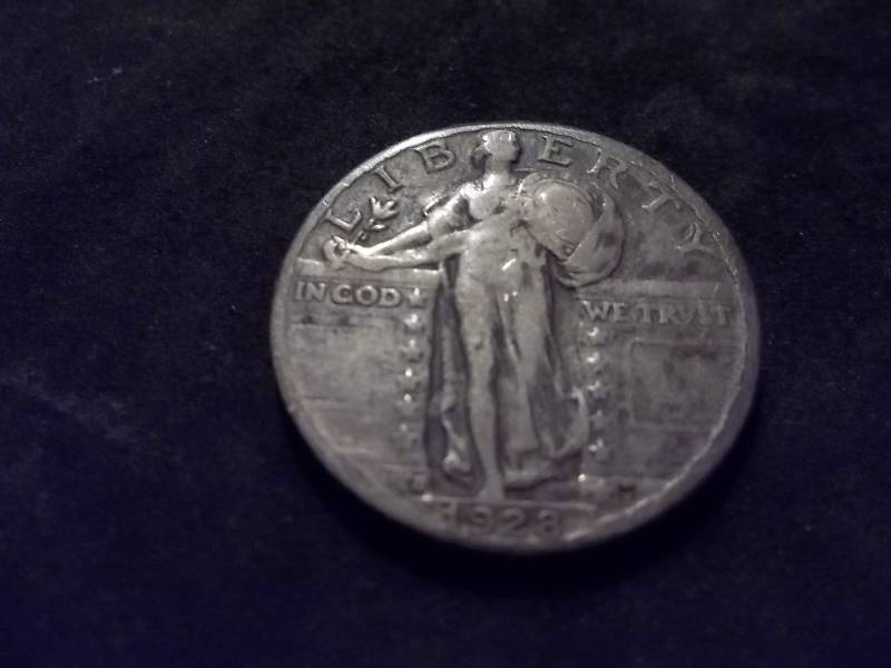 1928 S Standing Liberty Quarter Strong Date