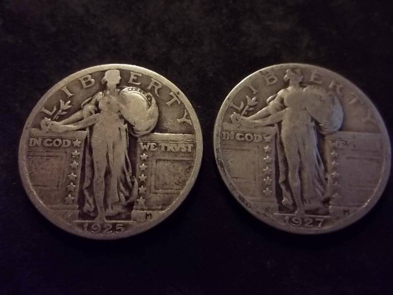 1925. 1927 Standing Liberty Quarters Strong Dates