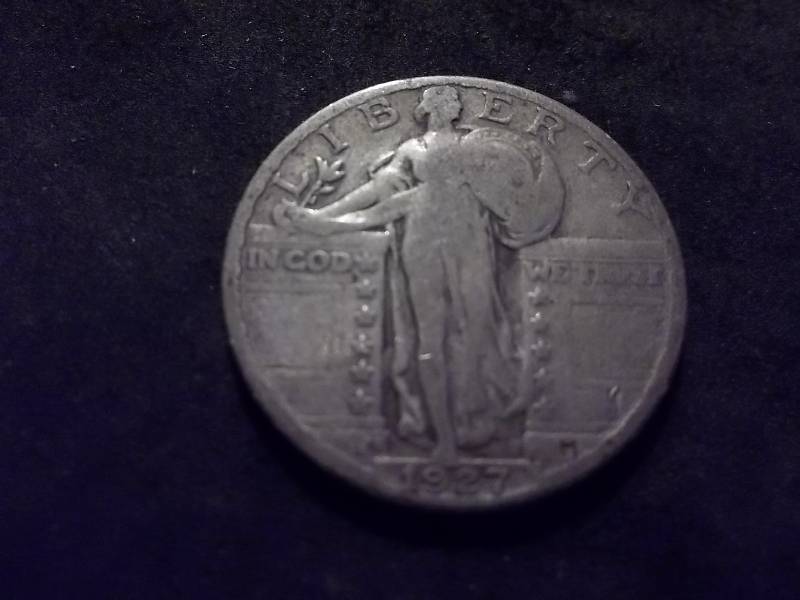 1927 S Standing Liberty Quarter Very Strong Date (In VF-20 $300.00 Coin) Key Date In The Set, Rare