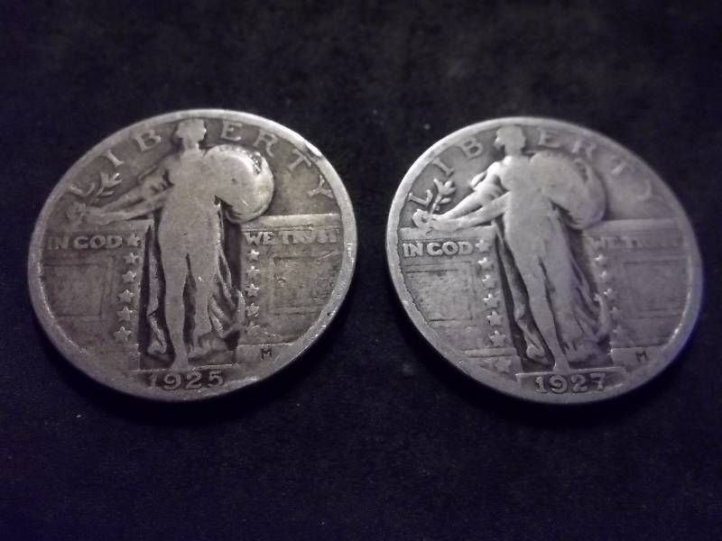 1925. 1927 Standing Liberty Quarters Strong Dates