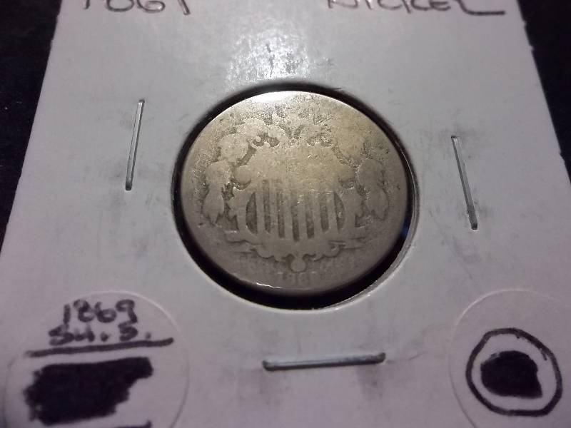 1869 Shield Nickel