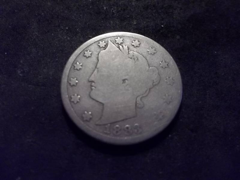 1883 V-Nickel With Cents