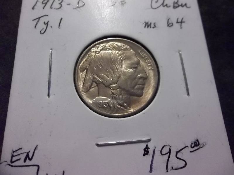 1913 D Type 1 MS 64 (1st Year Strike) (In MS 63 $85.00)