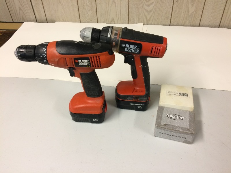 lot 11 image: Black & Decker Cordless Drills & Bit Sets