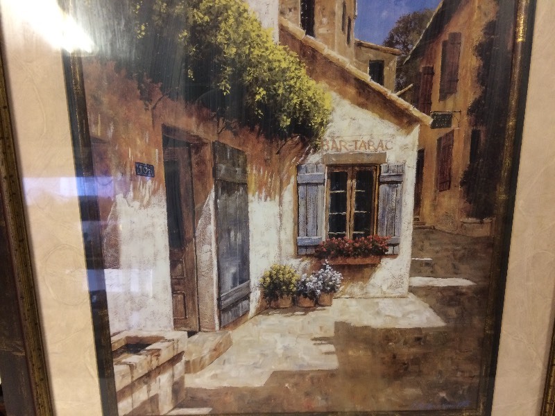 lot 28 image: Framed Print - European Village