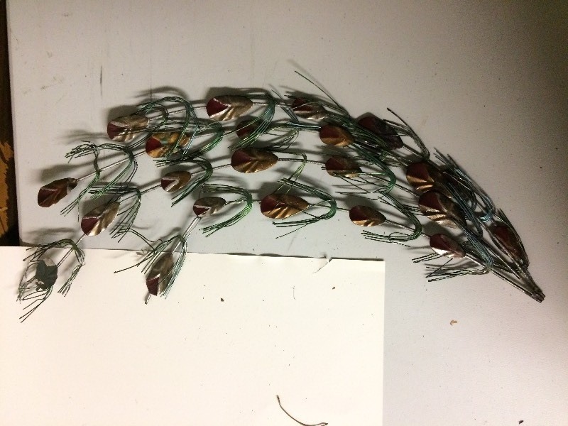 lot 68 image: Vintage Metal Peacock Wall Hanging