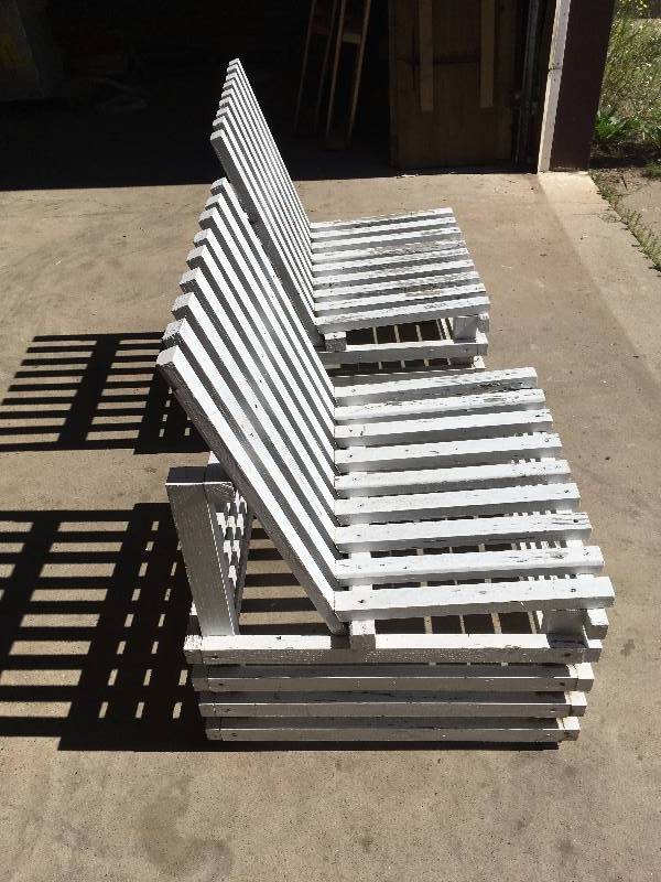 lot 10 image: OUTDOOR BEACH WOODEN CHAIRS