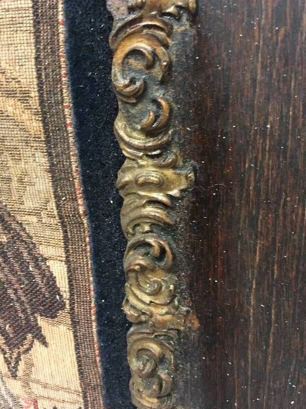 lot 18 image: ANTIQUE FRAME WITH TAPESTRY