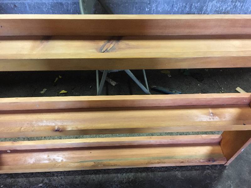 lot 67 image: LARGE WOODEN SHELF