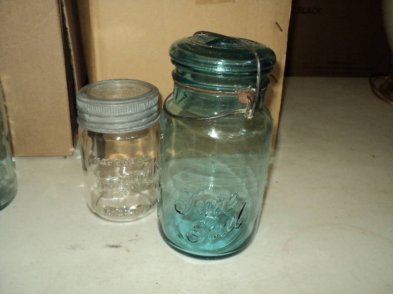 1 blue sure seal mason jar...