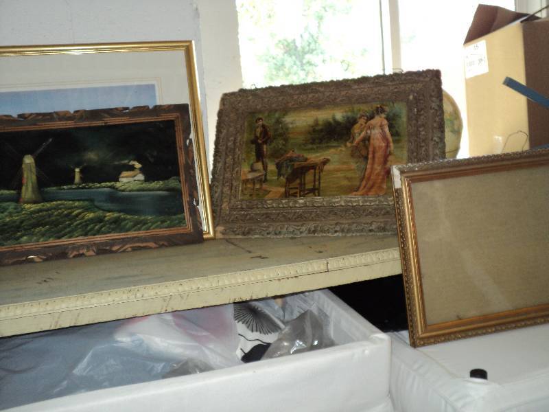 2 vintage pictures and vintage fram...