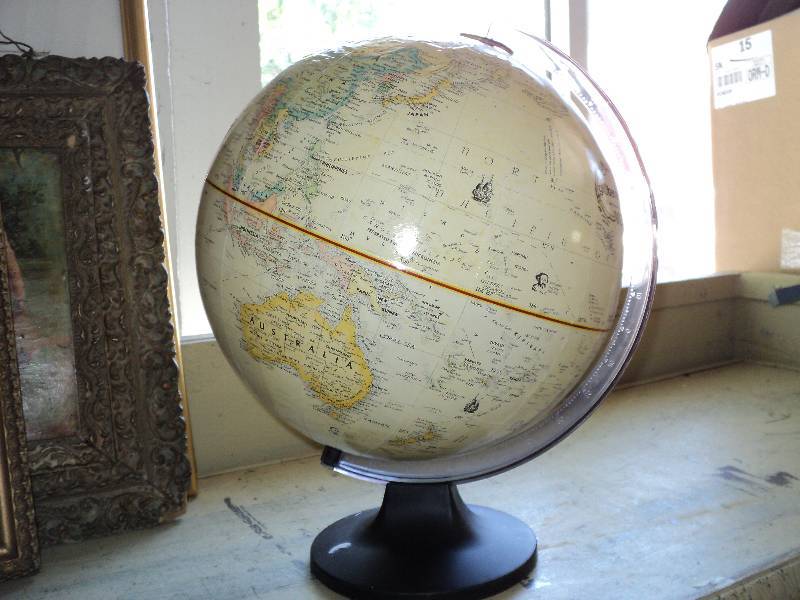 globe on stand...