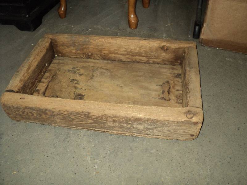 primitive wood box with primitive s...
