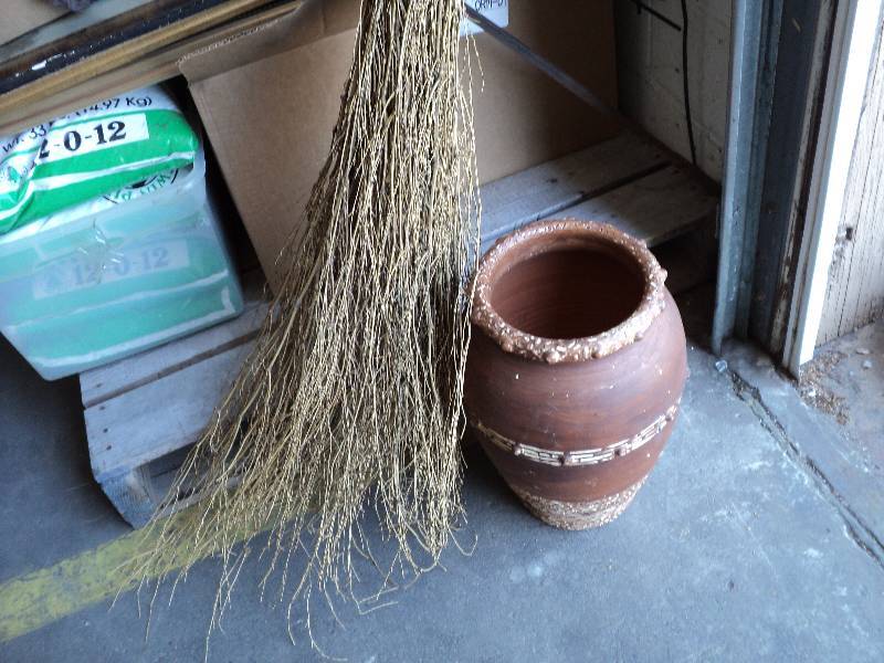 vase and broom dcor...