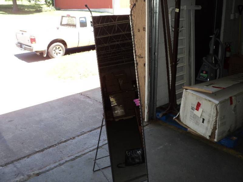 mirror with stand, 54 in tall...