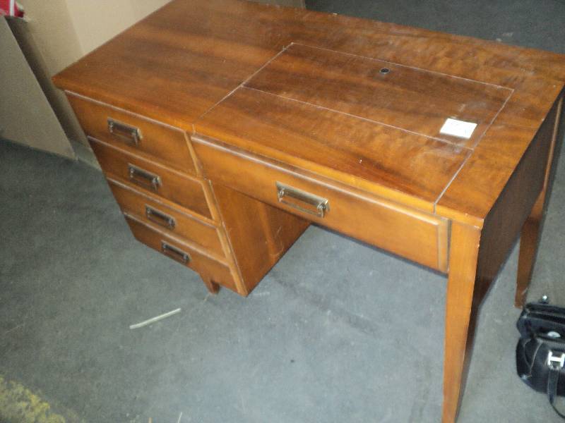 sewing desk, no machine, 42 in long...
