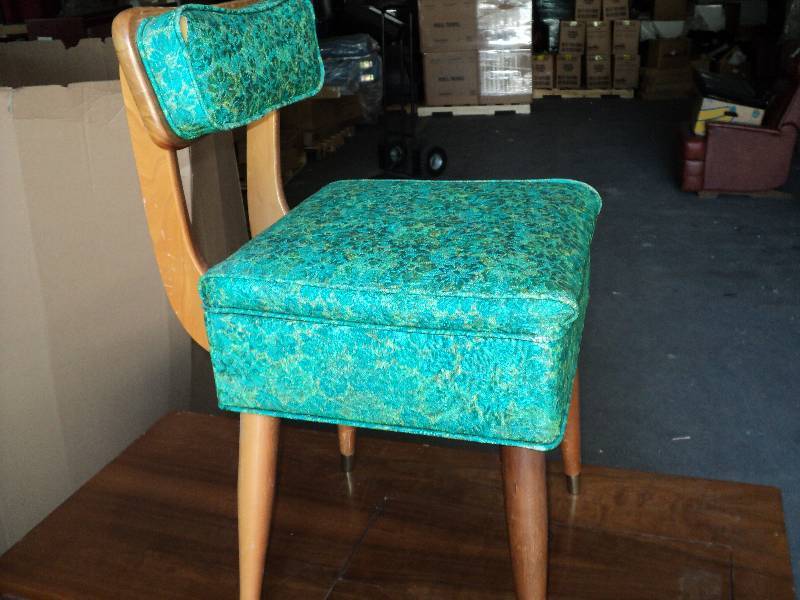upholstered sewing chair with stora...