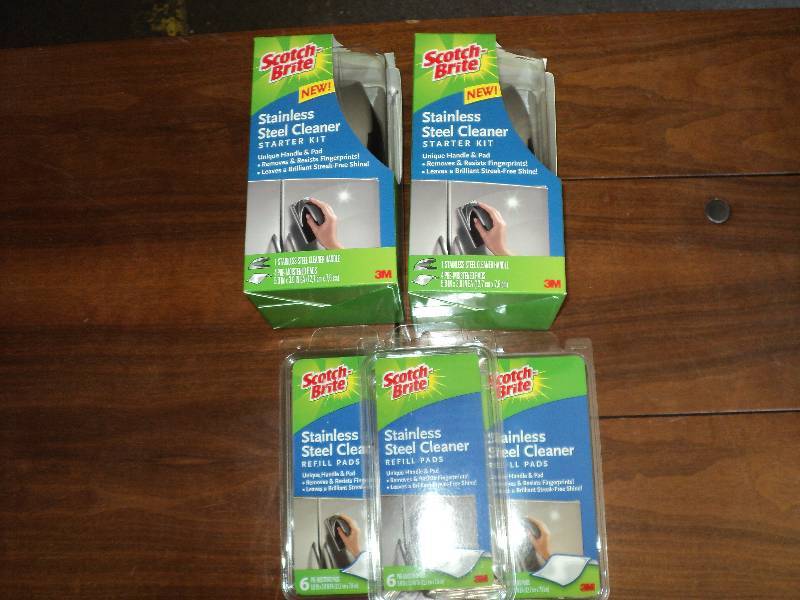 2 scotch brite stainless steel clea...
