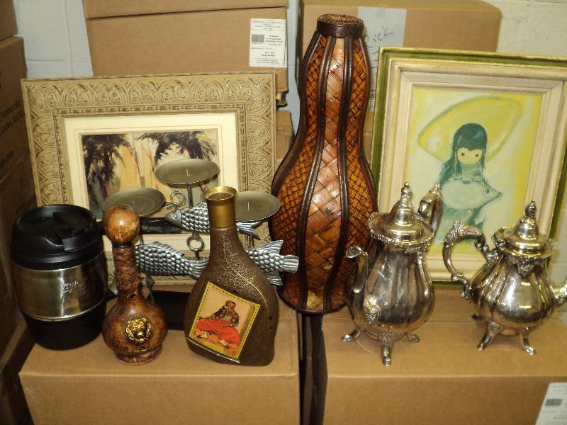 silver tea set and misc....