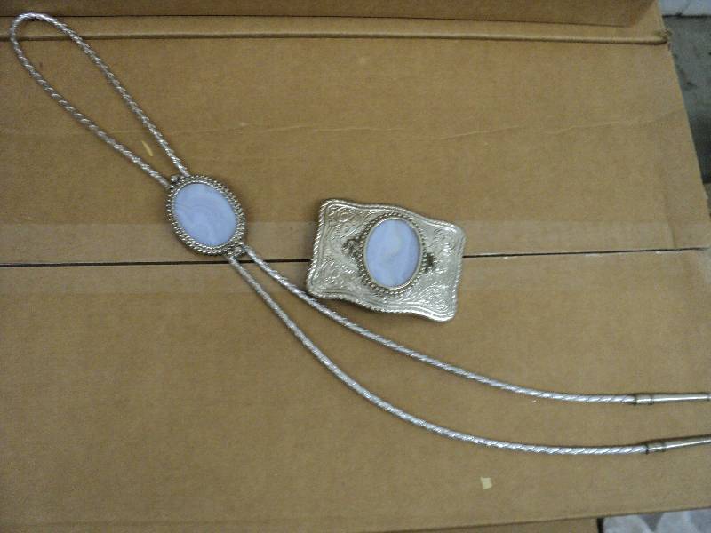 bolo tie and matching belt buckle...