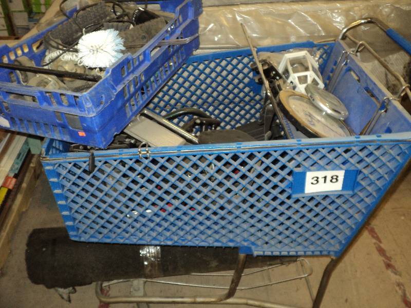 shopping cart, tar paper, casters, ...