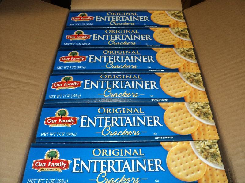 5 boxes of 12 boxes of crackers, ex...