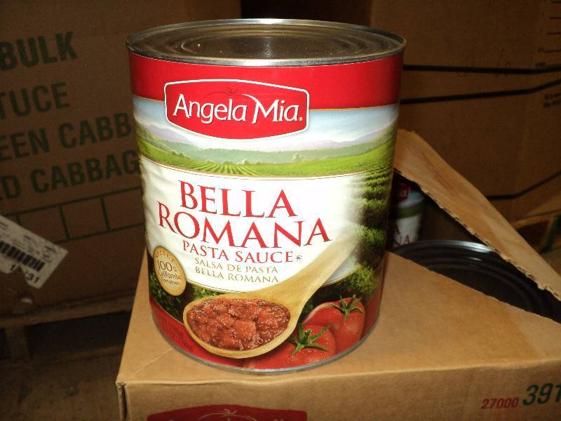 6 cans of Bella Romano Pasta Sauce...