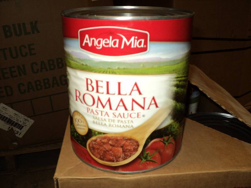 6 cans of Bella Romano Pasta Sauce...