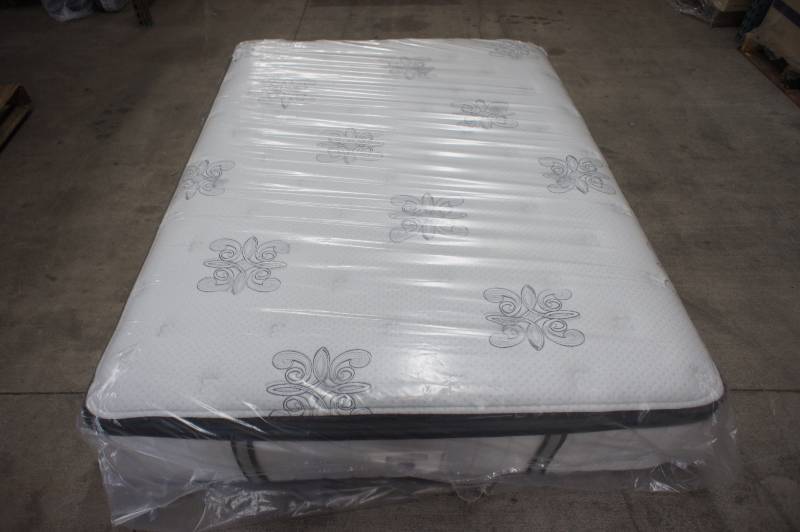 lot 20 image: New - Queen Size - Sterns & Fosters Lake Shore Luxury Firm Euro Pillowtop - Mattress - MSRP $ 2999.99