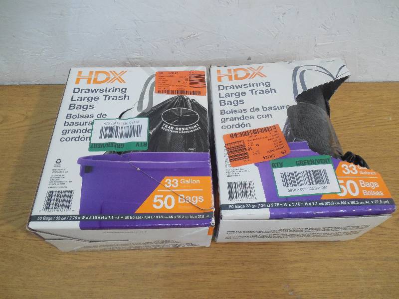 Sold at Auction: HDX Extra Large Trash Bags