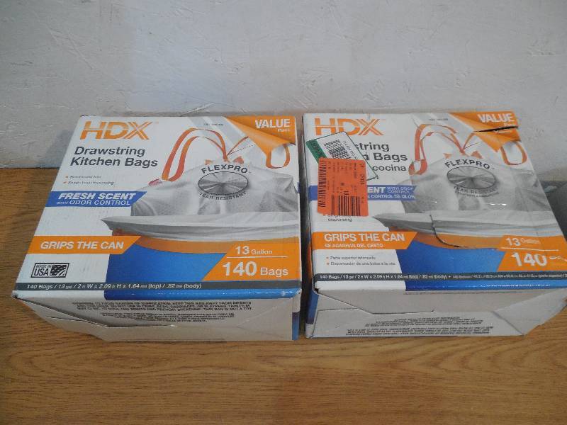 lot 45 image: (2) HDX 13 Gal. Flexpro Kitchen Bag with Fresh Scent